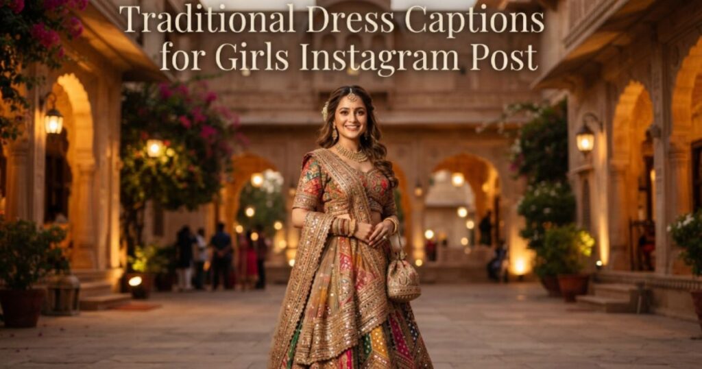 Traditional Dress Captions for Girls Instagram Post