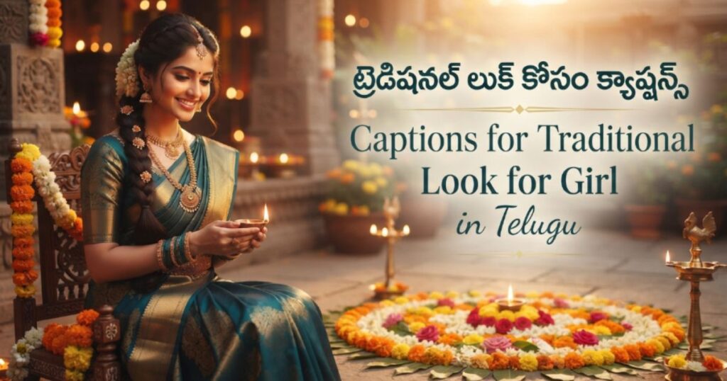 captions-for-traditional-look-for-girl-in-telugu