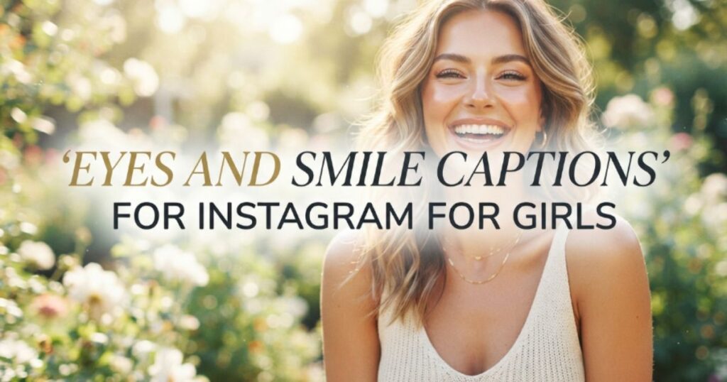 eyes-and-smile-captions-for-instagram-for-girls