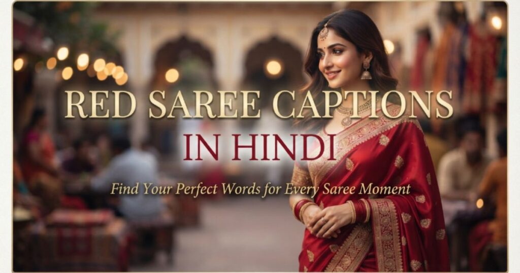 red-saree-captions-in-hindi